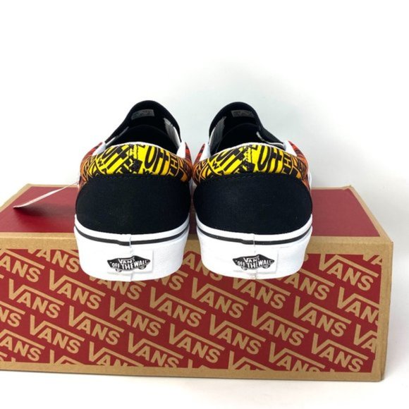 💖MEGA SALE💖VANS Classic Slip On Flame Black Canvas Shoes Women's VN0A4U382N5 - Picture 7 of 11